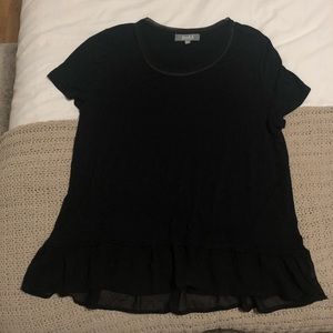 Black Peplum Top